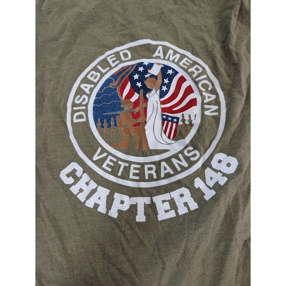 Disabled American Veterans‎ Chapter 148 adult L green T-shirt